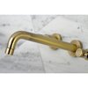 Kingston Brass Roman Tub Faucet, Antique Brass, Wall Mount KS8023DKL